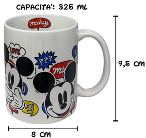 Tazza Mug Mickey Mouse DISNEY Topolino in Ceramica 325 Ml in Confezione - 88094