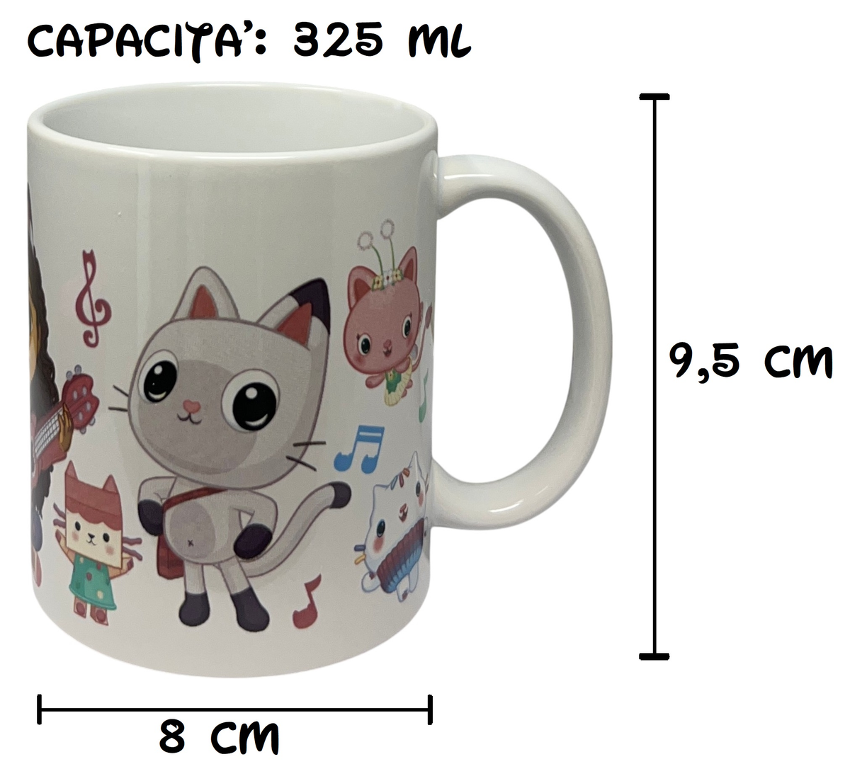 Tazza Mug Gabby's Dollhouse in Ceramica 325 Ml in Confezione - 88044