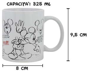 Tazza Mug Mickey Mouse DISNEY Topolino in Ceramica 325 Ml in Confezione - 75578