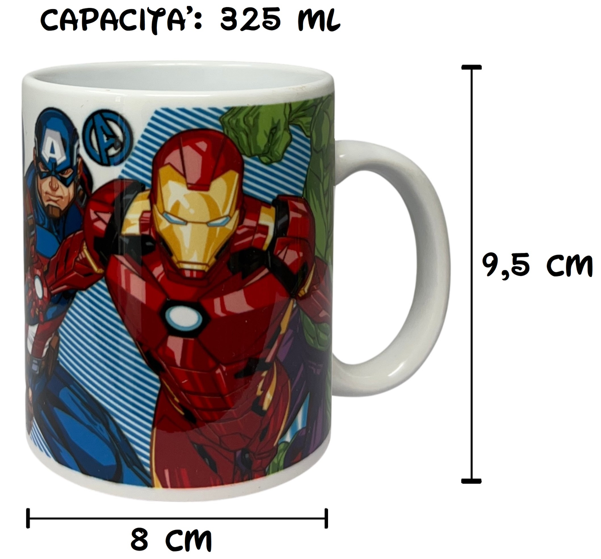Tazza Mug Avengers MARVEL in Ceramica Stampa Sublimatica 325 Ml in Confezione - 99086