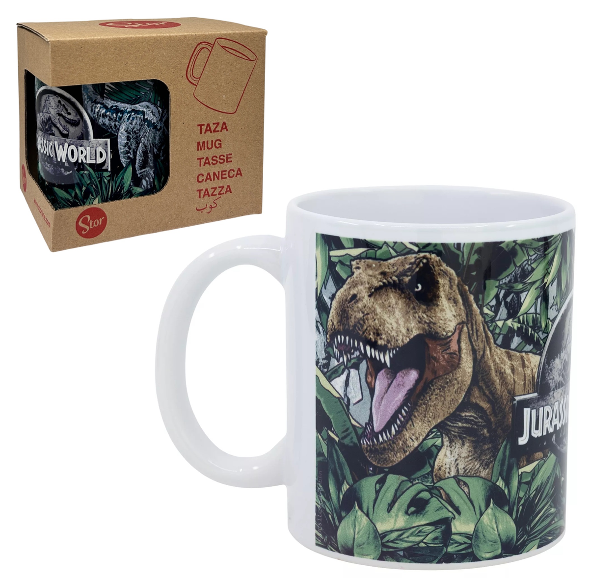 Tazza Mug Jurassic World in Ceramica Stampa Sublimatica 325 Ml in Confezione - 99005