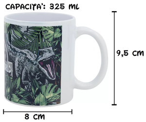 Tazza Mug Jurassic World in Ceramica Stampa Sublimatica 325 Ml in Confezione - 99005