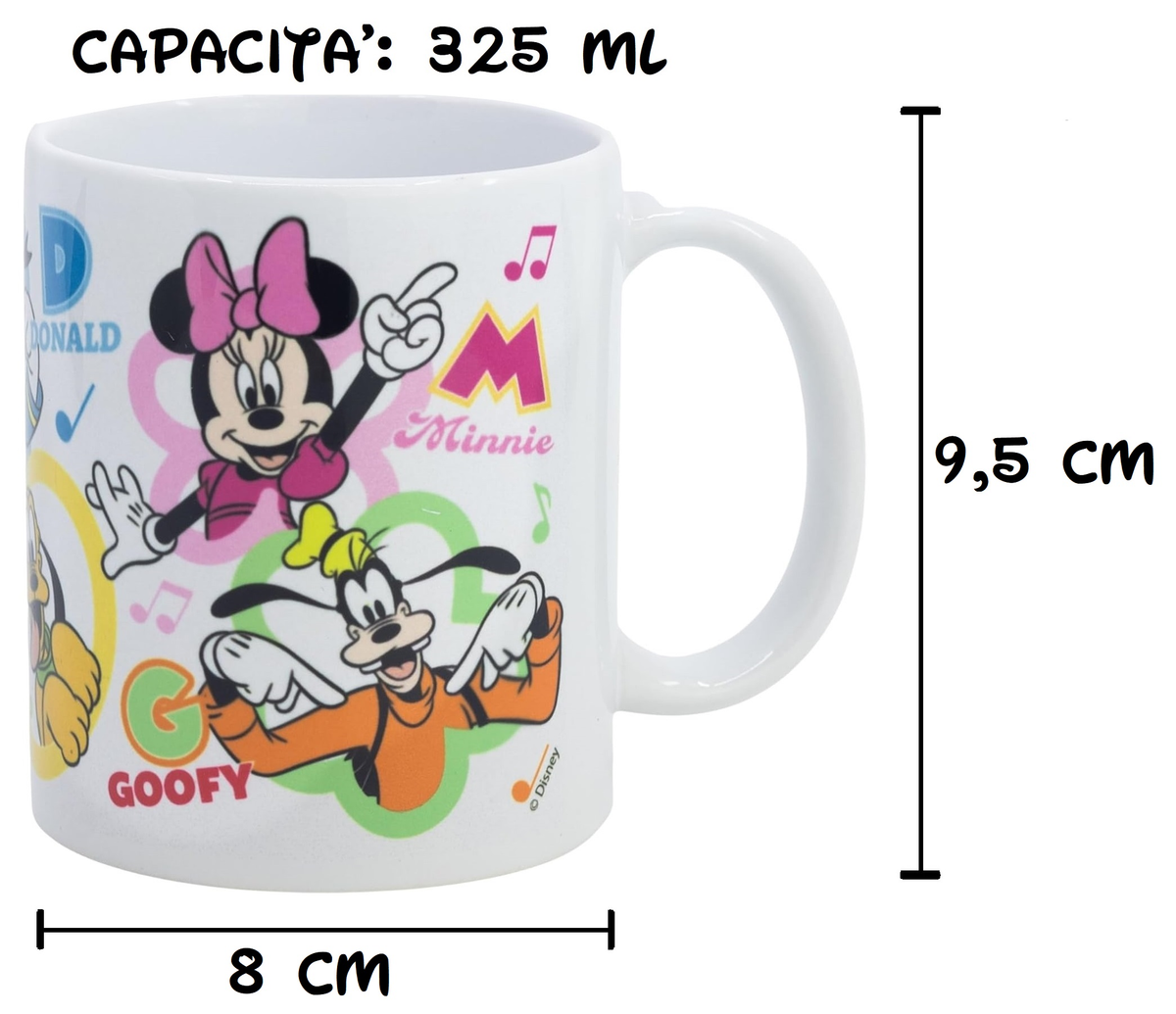Tazza Mug Topolino e i Suoi Amici DISNEY in Ceramica Stampa Sublimatica 325 Ml in Confezione - 99819