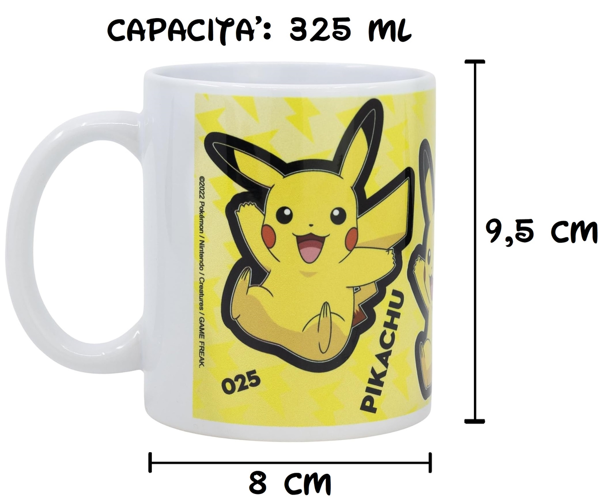 Tazza Mug Pikachu in Ceramica Stampa Sublimatica 325 Ml in Confezione - 99482