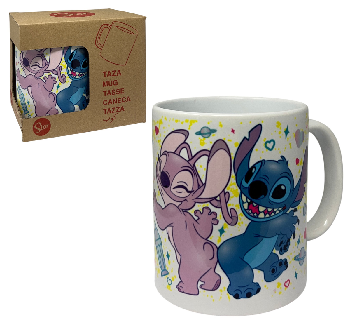 Tazza Mug Stitch e Angel DISNEY in Ceramica Stampa Sublimatica 325 Ml in Confezione - 99500