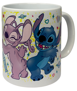 Tazza Mug Stitch e Angel DISNEY in Ceramica Stampa Sublimatica 325 Ml in Confezione - 99500