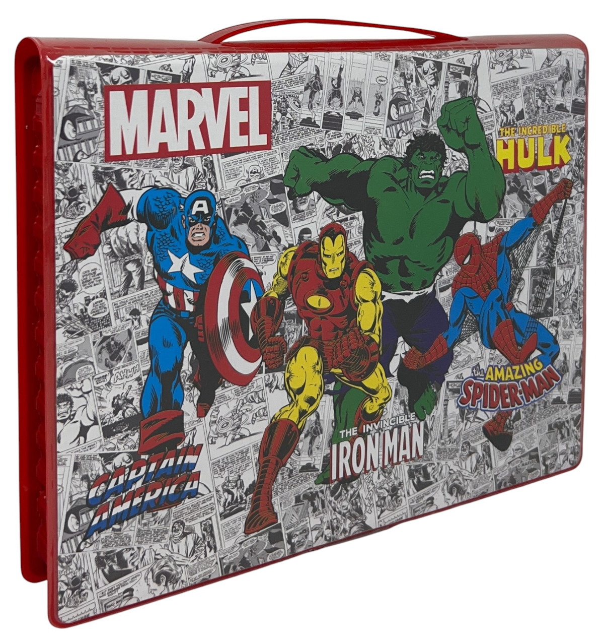 Valigetta 65 Pezzi Avengers MARVEL Scatola Colori Cancelleria Stickers per Bambini - 0840