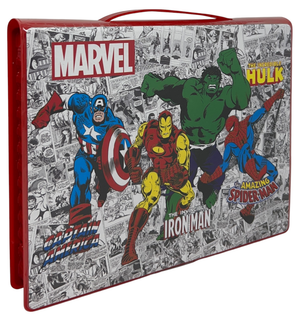 Valigetta 65 Pezzi Avengers MARVEL Scatola Colori Cancelleria Stickers per Bambini - 0840