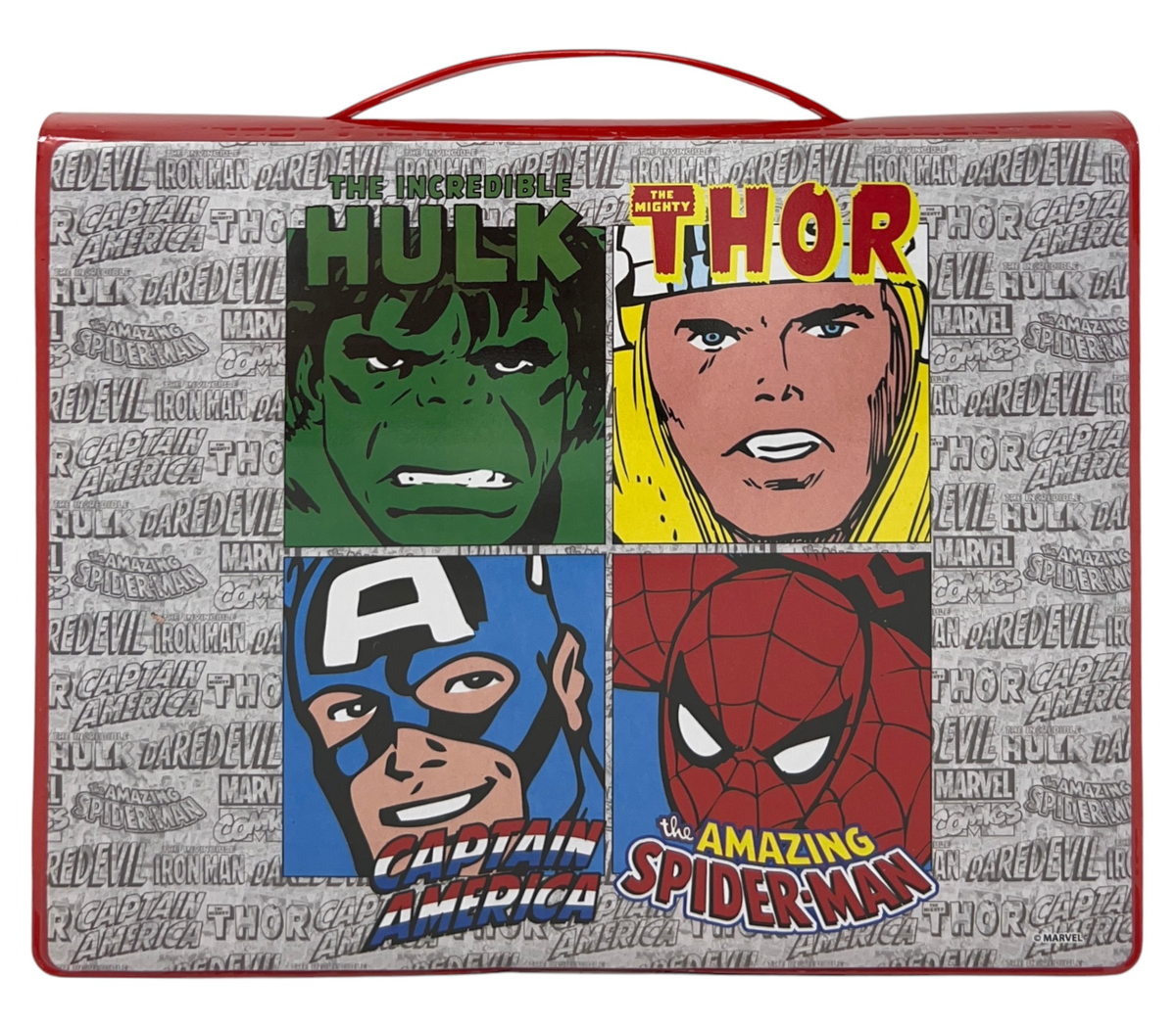 Valigetta 65 Pezzi Avengers MARVEL Scatola Colori Cancelleria Stickers per Bambini - 0840