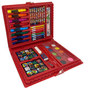 Valigetta 65 Pezzi Avengers MARVEL Scatola Colori Cancelleria Stickers per Bambini - 0840