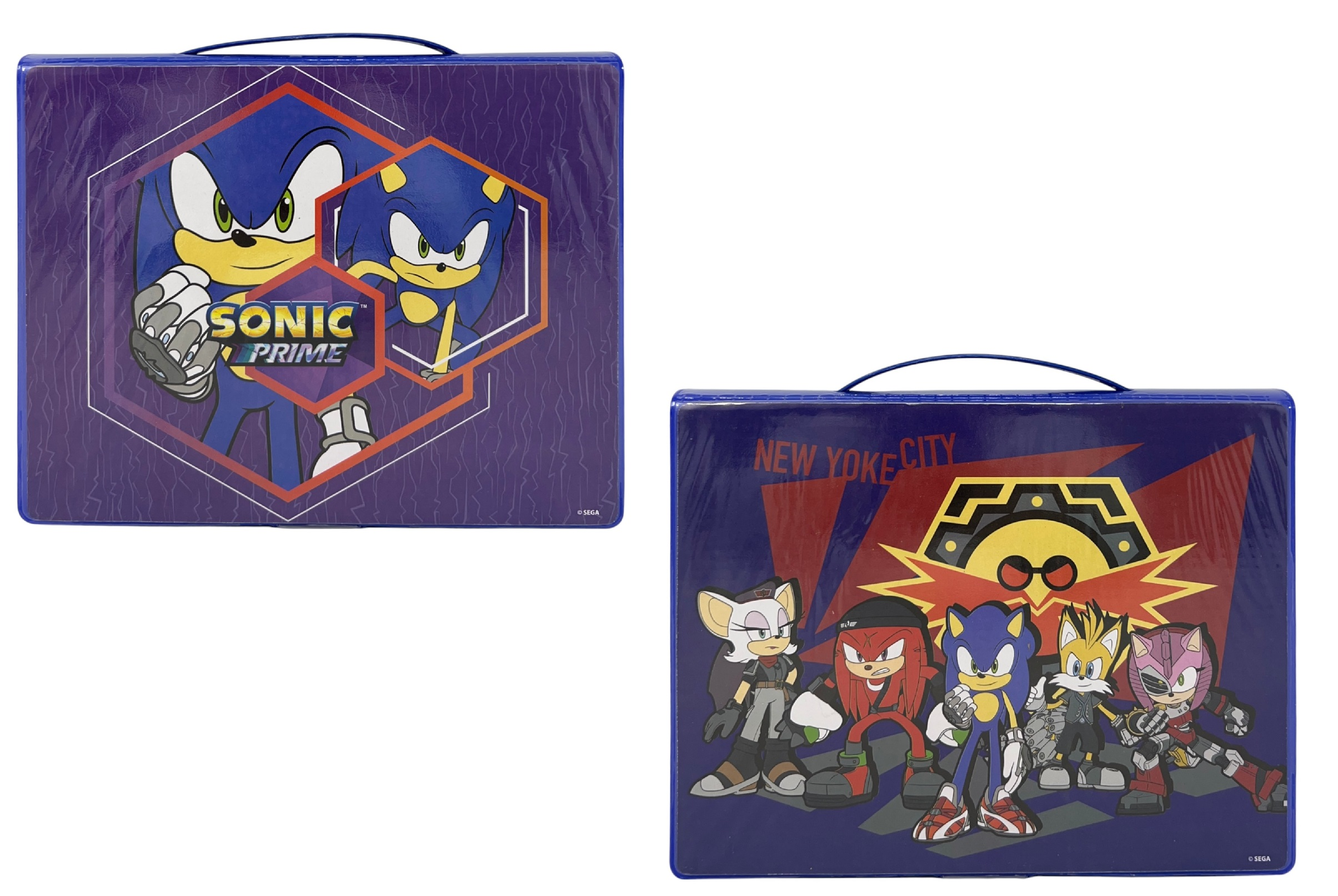 Valigetta 65 Pezzi Sonic Prime Scatola Colori Cancelleria Stickers per Bambini - 0842