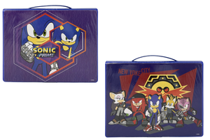 Valigetta 65 Pezzi Sonic Prime Scatola Colori Cancelleria Stickers per Bambini - 0842