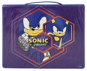 Valigetta 65 Pezzi Sonic Prime Scatola Colori Cancelleria Stickers per Bambini - 0842
