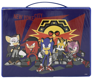 Valigetta 65 Pezzi Sonic Prime Scatola Colori Cancelleria Stickers per Bambini - 0842