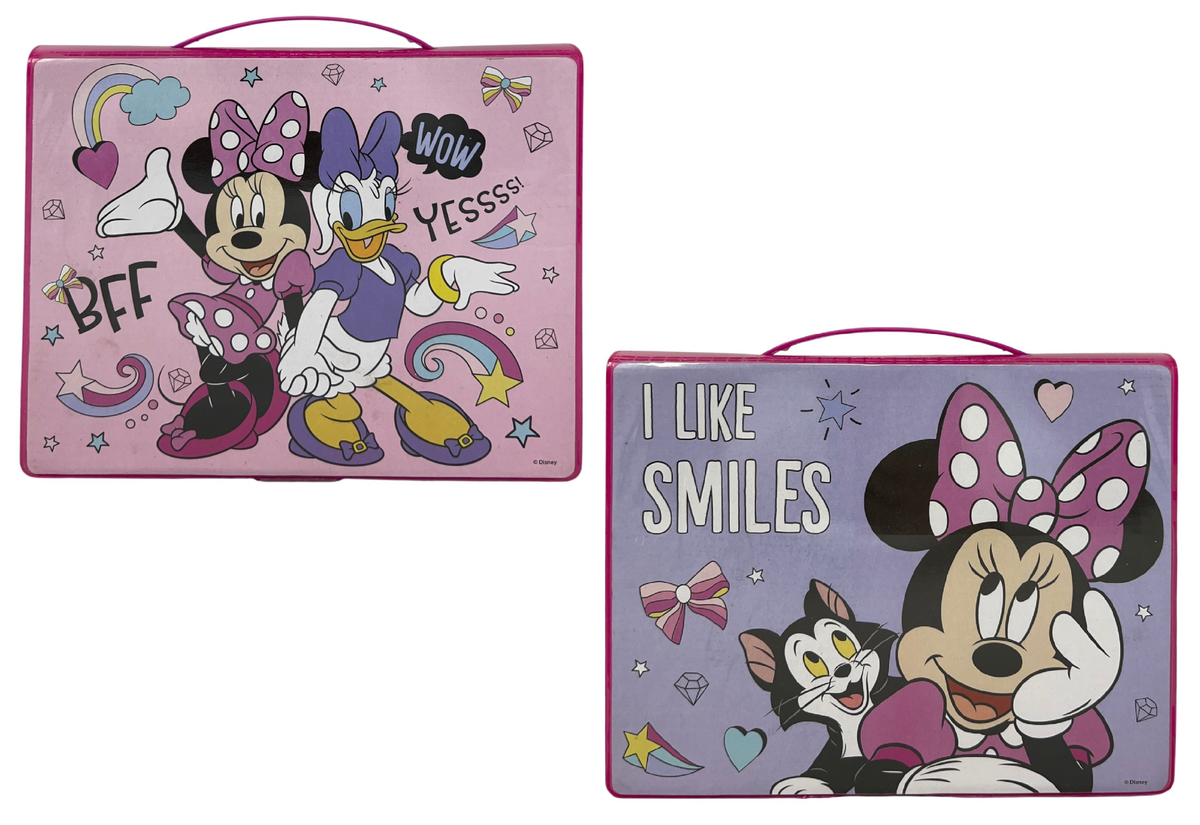 Valigetta 65 Pezzi Minnie DISNEY Scatola Colori Cancelleria Stickers per Bambini - 0843