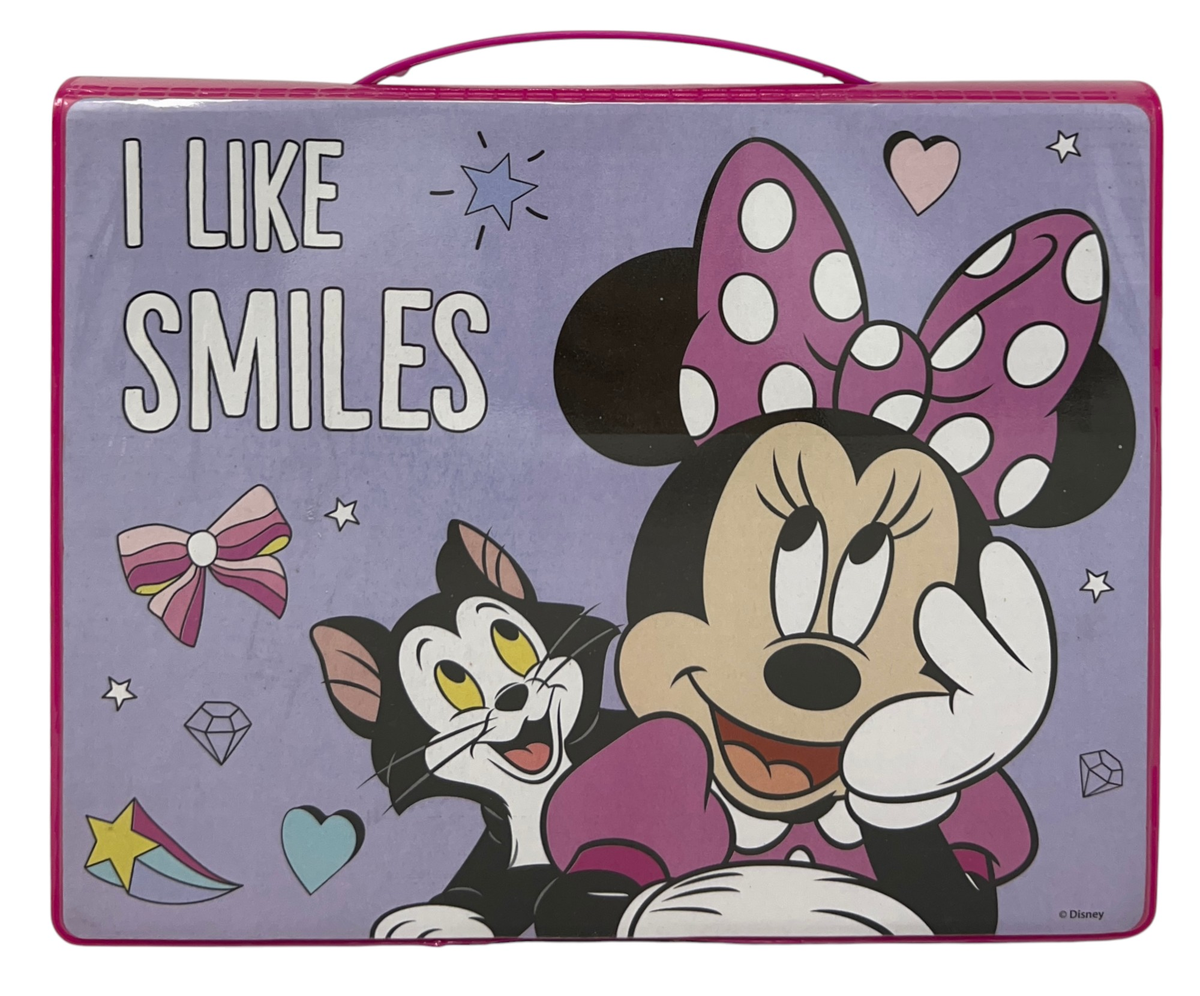 Valigetta 65 Pezzi Minnie DISNEY Scatola Colori Cancelleria Stickers per Bambini - 0843
