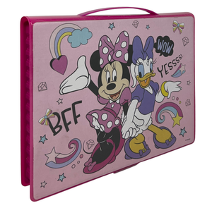 Valigetta 65 Pezzi Minnie DISNEY Scatola Colori Cancelleria Stickers per Bambini - 0843
