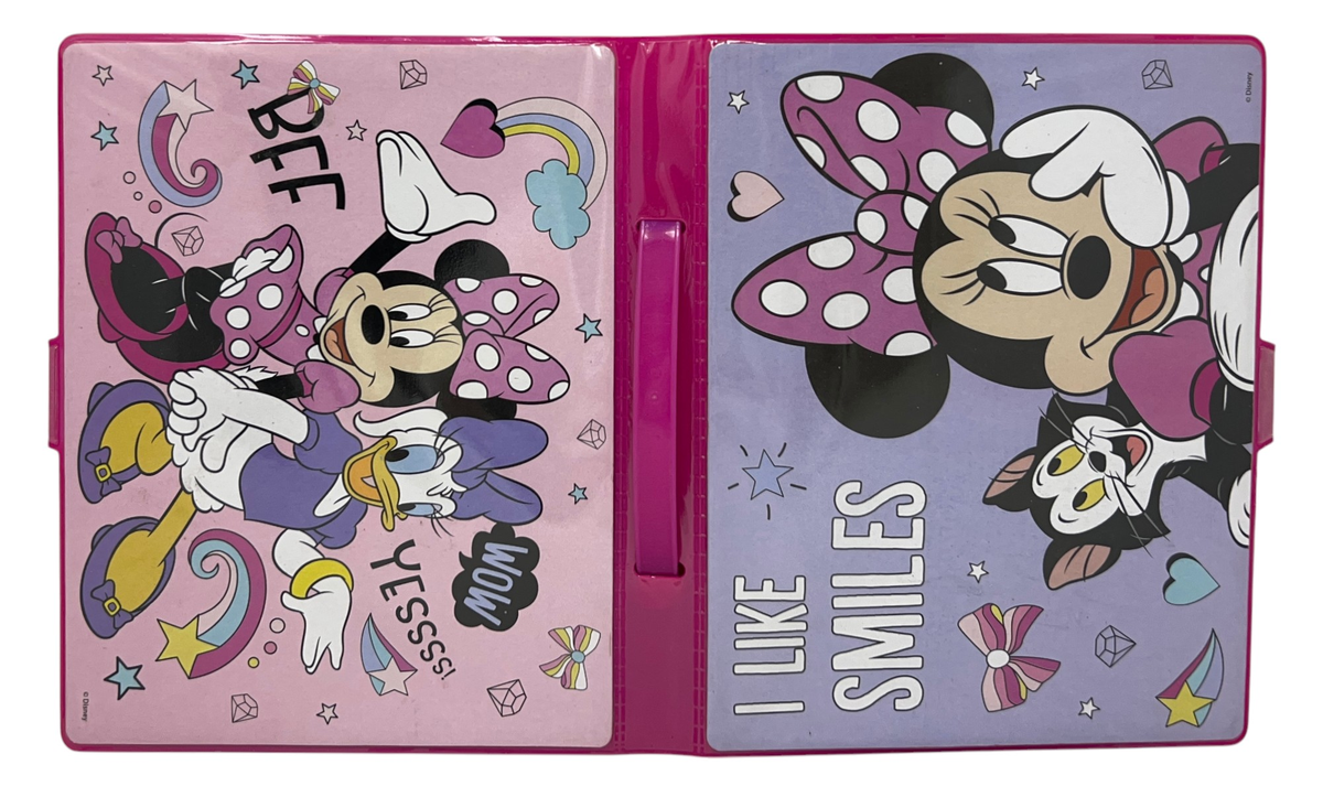 Valigetta 65 Pezzi Minnie DISNEY Scatola Colori Cancelleria Stickers per Bambini - 0843