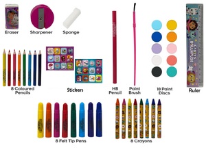 Valigetta 65 Pezzi Gabby's Dollhouse Scatola Colori Cancelleria Stickers per Bambini - 0844