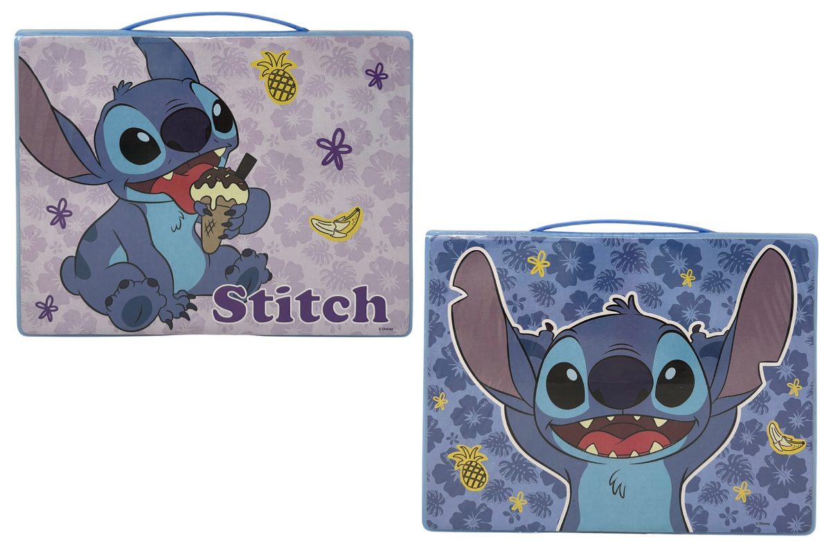 Valigetta 65 Pezzi Stitch DISNEY Scatola Colori Cancelleria Stickers per Bambini - 0845