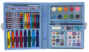 Valigetta 65 Pezzi Stitch DISNEY Scatola Colori Cancelleria Stickers per Bambini - 0845