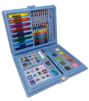 Valigetta 65 Pezzi Stitch DISNEY Scatola Colori Cancelleria Stickers per Bambini - 0845