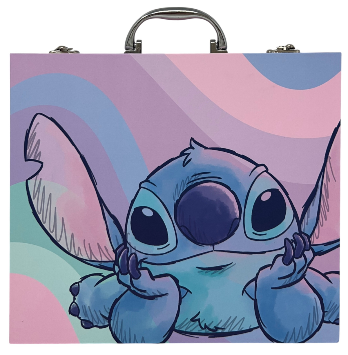 Valigetta 55 Pezzi Stitch DISNEY Scatola Colori Cancelleria Stickers per Bambini - 1236