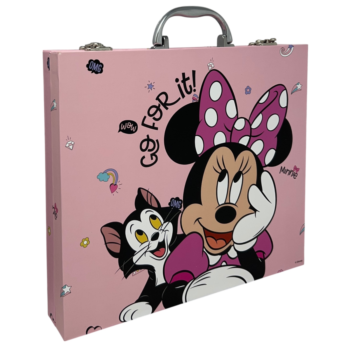 Valigetta 55 Pezzi Minnie DISNEY Scatola Colori Cancelleria Stickers per Bambini - 1238