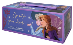 Colori Frozen DISNEY Pennarelli Acquerelli e Pastelli Scatola 52 Pezzi con Cassetti - 0830