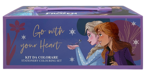 Colori Frozen DISNEY Pennarelli Acquerelli e Pastelli Scatola 52 Pezzi con Cassetti - 0830