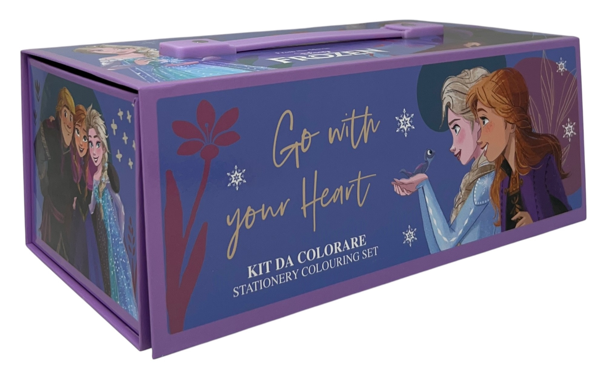 Colori Frozen DISNEY Pennarelli Acquerelli e Pastelli Scatola 52 Pezzi con Cassetti - 0830