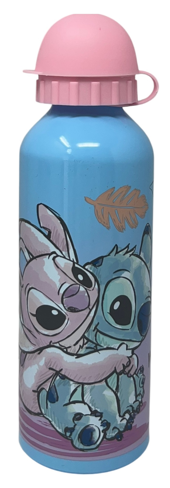 Borraccia in Alluminio Stitch e Angel DISNEY con Beccuccio e Coperchio 500 Ml - St00057/ro