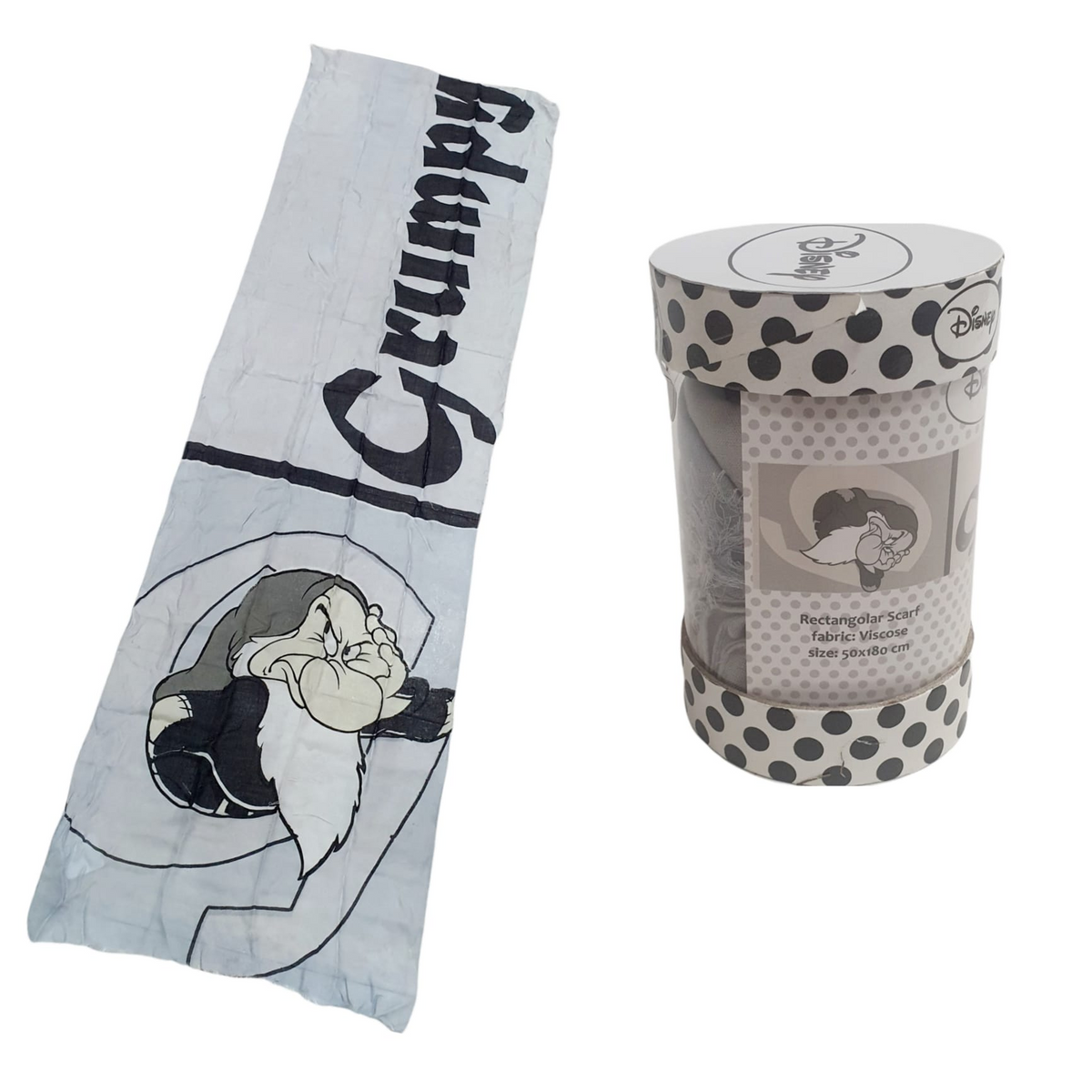 Foulard Brontolo Sette Nani DISNEY Sciarpa Pareo 50x180 CM in Viscosa - D83072