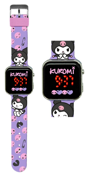 Orologio a LED Kuromi Hello Kitty da Polso Digitale con Cinturino Silicone - Ku00001