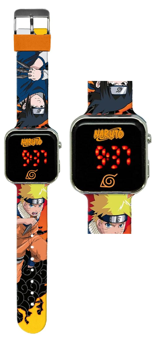 Orologio a LED Naruto e Sasuke da Polso Display Digitale con Cinturino Silicone - Na00002