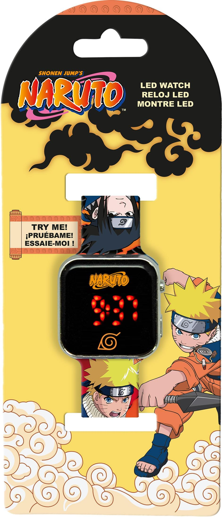 Orologio a LED Naruto e Sasuke da Polso Display Digitale con Cinturino Silicone - Na00002