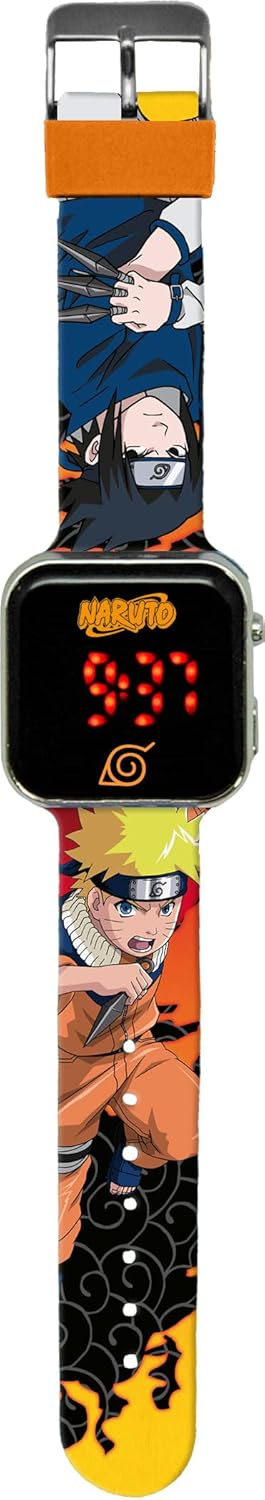 Orologio a LED Naruto e Sasuke da Polso Display Digitale con Cinturino Silicone - Na00002
