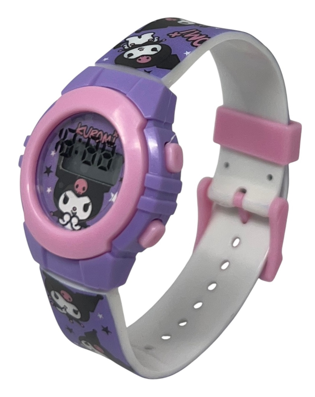 Orologio da Polso Digitale Kuromi Hello Kitty in Confezione Sagomata - Ku00002