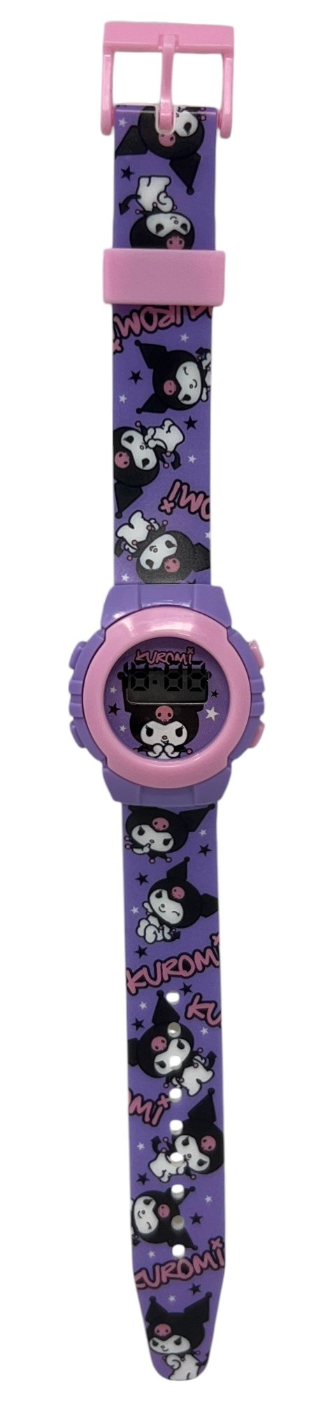Orologio da Polso Digitale Kuromi Hello Kitty in Confezione Sagomata - Ku00002