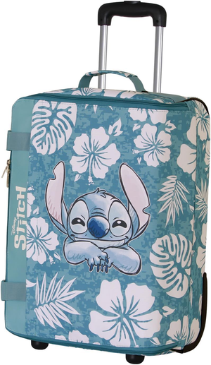 Trolley da Viaggio Pieghevole Stitch DISNEY Valigia Morbida in Tessuto con Manico Allungabile - 06231