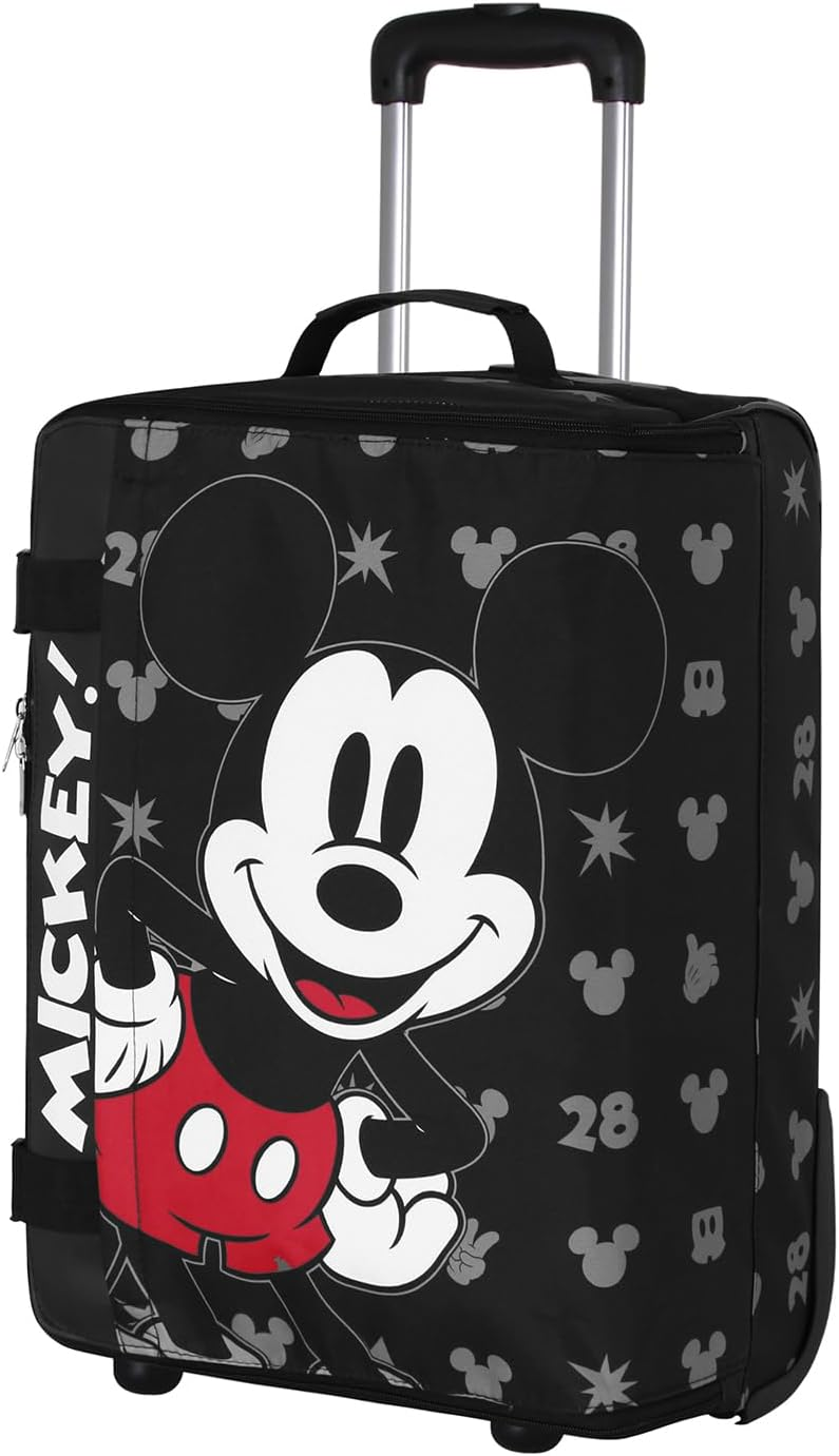 Trolley da Viaggio Pieghevole Topolino DISNEY Valigia Morbida in Tessuto con Manico Allungabile - 06246