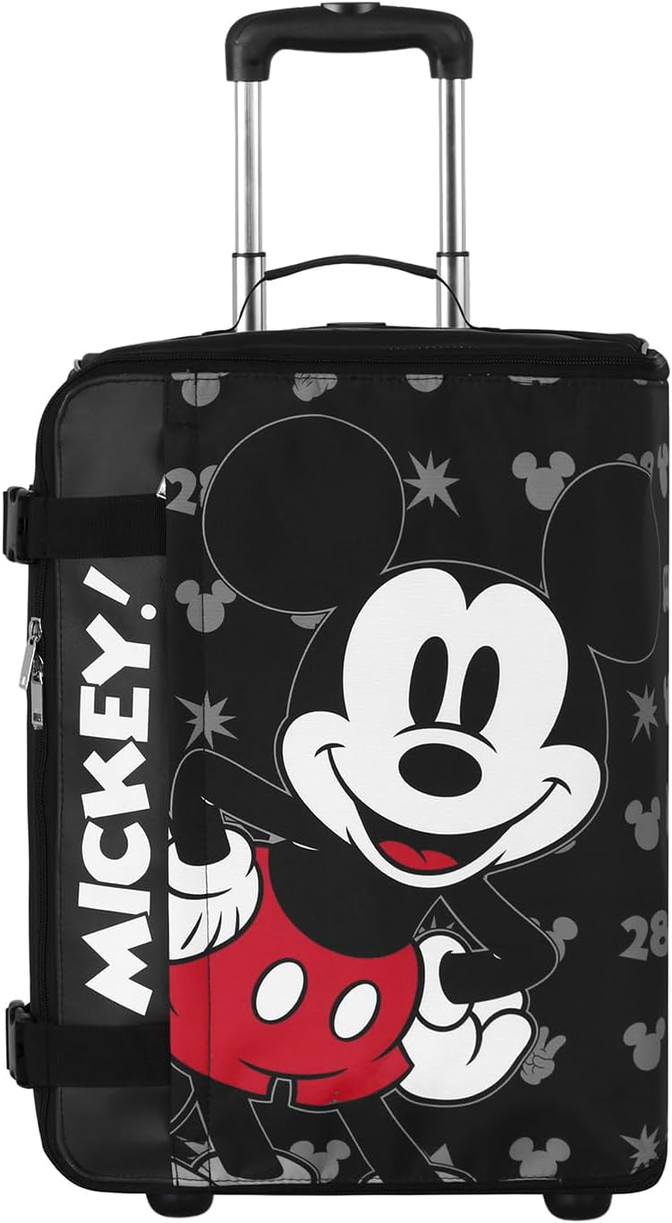 Trolley da Viaggio Pieghevole Topolino DISNEY Valigia Morbida in Tessuto con Manico Allungabile - 06246