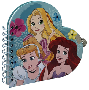 Diario con Penna Principesse DISNEY Agenda a Forma di Cuore con Lucchetto - 07709