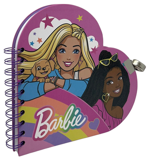 Diario con Penna Barbie Agenda a Forma di Cuore con Lucchetto - 07711