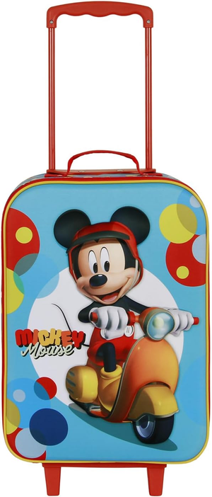 Trolley da Viaggio Topolino DISNEY Valigia Morbida in Tessuto con Manico Allungabile - 08805