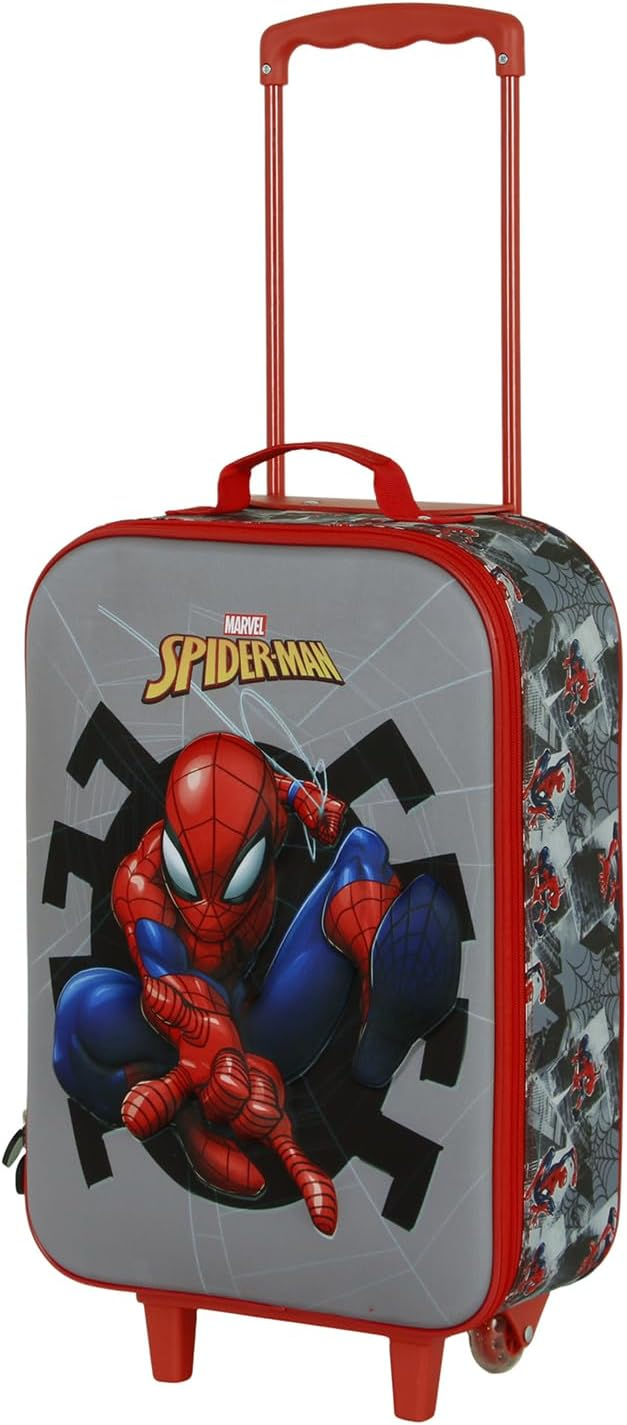 Trolley da Viaggio Spiderman MARVEL Valigia Morbida in Tessuto con Manico Allungabile - 08807