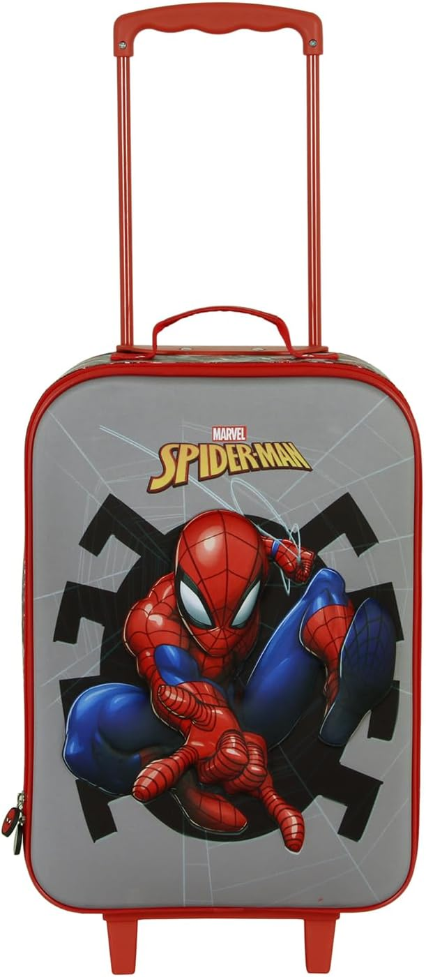 Trolley da Viaggio Spiderman MARVEL Valigia Morbida in Tessuto con Manico Allungabile - 08807