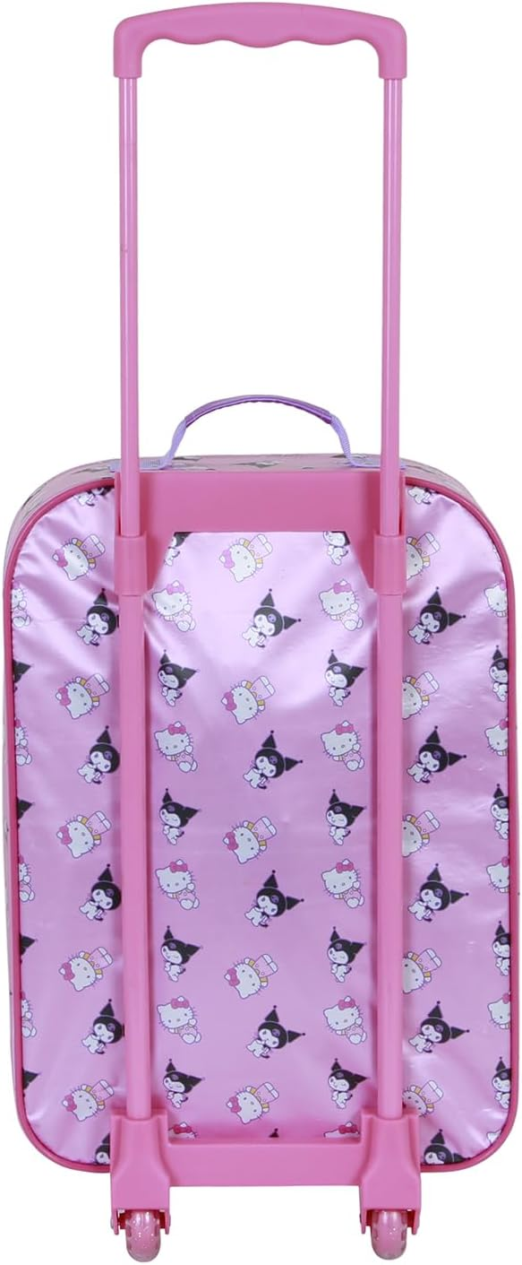 Trolley da Viaggio Hello Kitty Kuromi Valigia Morbida in Tessuto con Manico Allungabile - 08810