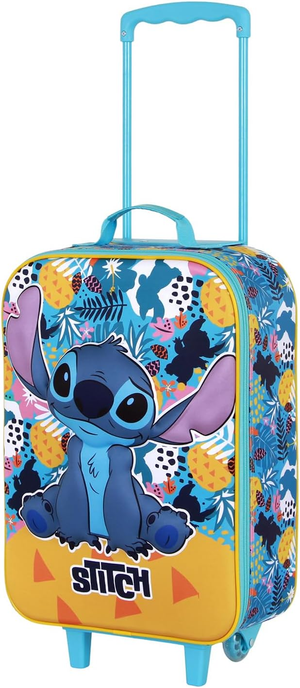 Trolley da Viaggio Stitch DISNEY Valigia Morbida in Tessuto con Manico Allungabile - 08812
