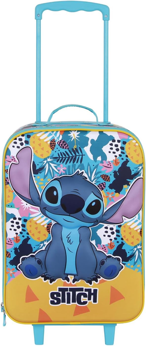 Trolley da Viaggio Stitch DISNEY Valigia Morbida in Tessuto con Manico Allungabile - 08812